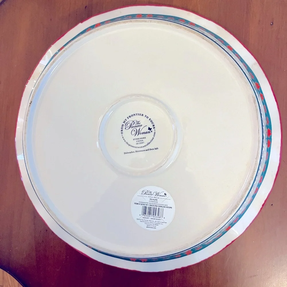 Pioneer Woman Dazzling Dahlia Pumpkin Pie Plate